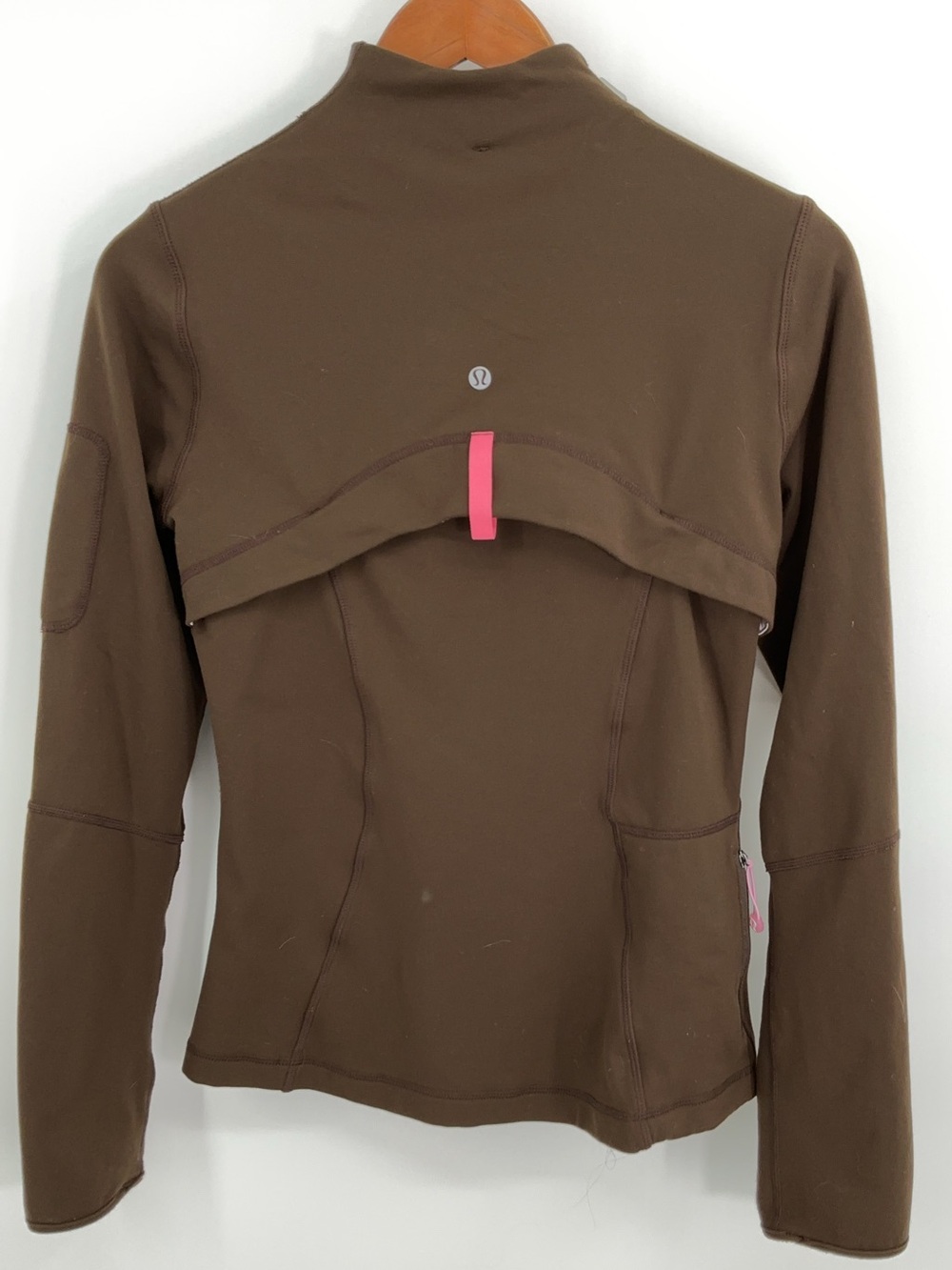 Lululemon Vintage Define Jacket Brown Hot Pink Contrast Size 4